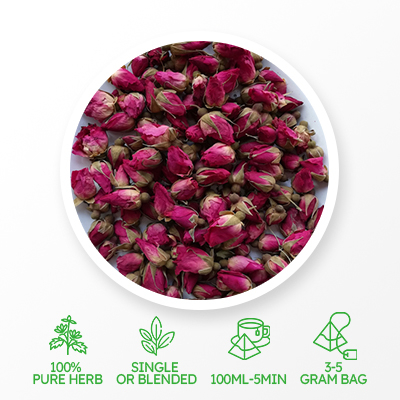 Tisane cosmétique à base de fleurs de rose
